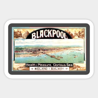 Vintage Travel Poster - Blackpool Sticker